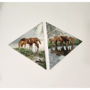 2 Bradford Exchange Tranquil Meadows, Morning Reflections Limited Edition Plate